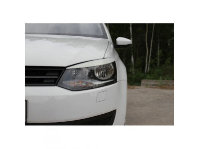 Накладки на передние фары (реснички) компл.-2 шт. для Volkswagen Polo V 2009—2015