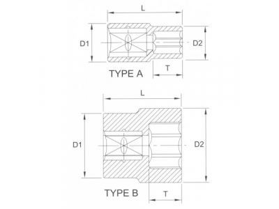 Головка торцевая 6гр. 3/8" 14мм
