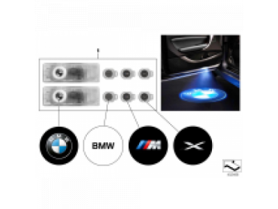 Светодиодные планки в двери BMW Logo LED Door Light Projector от BMW Светодиодные планки в двери BMW Logo LED Door Light Projector
